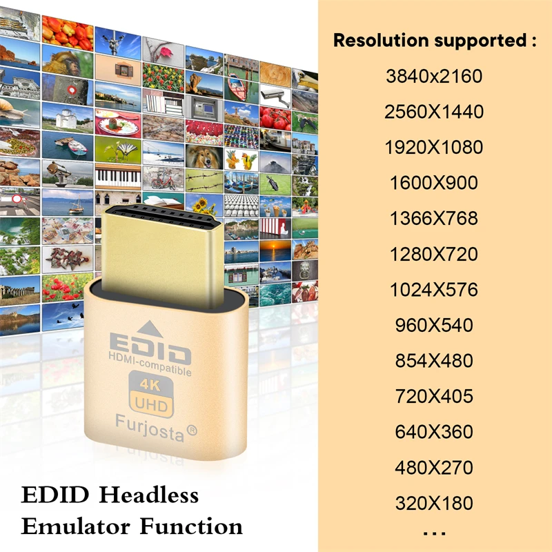 HDMI Dummy Plug | Headless Ghost Display Emulator with DDC/EDID|1080p@60Hz/2K 144Hz/4K@60Hz|Windows/Mac/Linux PC Desktop Support - Image 3