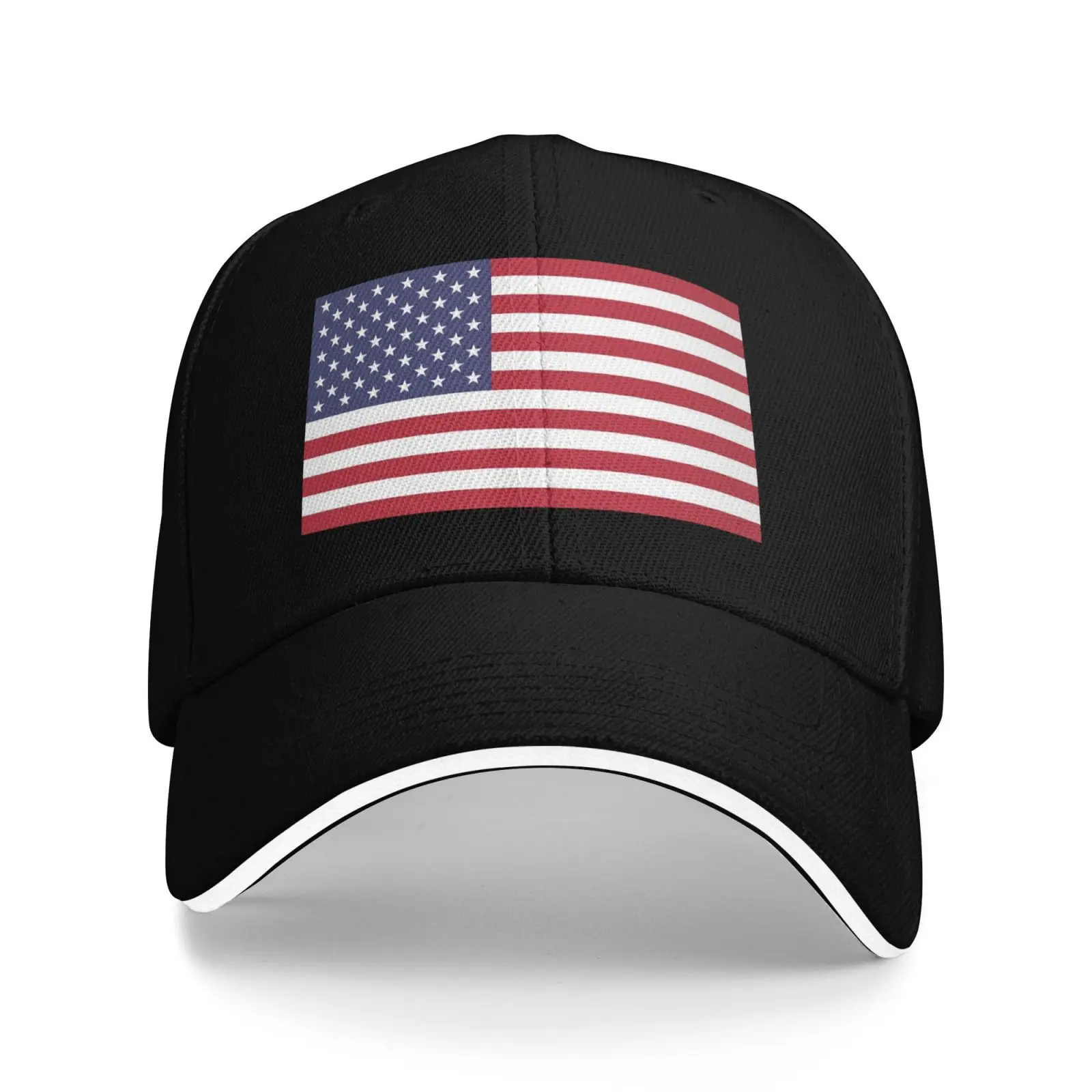 

American Flag Print Cap Outdoor Baseball Caps Snapback Adjustable Cap Golf Wear Hiking Luxury Hat Polychromatic