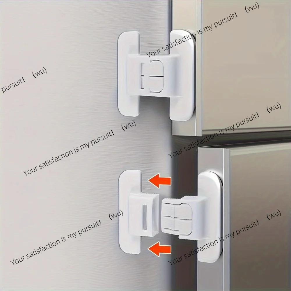 ZOCI-Refrigerator drawer universal closure without holes, double buckle design to prevent opening