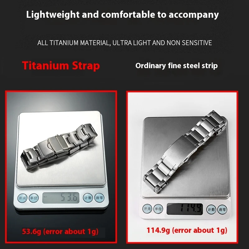 

For Casio PRG-240/PRG-130Y/T PRW-1500 Mountaineering Watch Modification Lightweight Titanium Alloy Titanium Metal Men's StrapFor