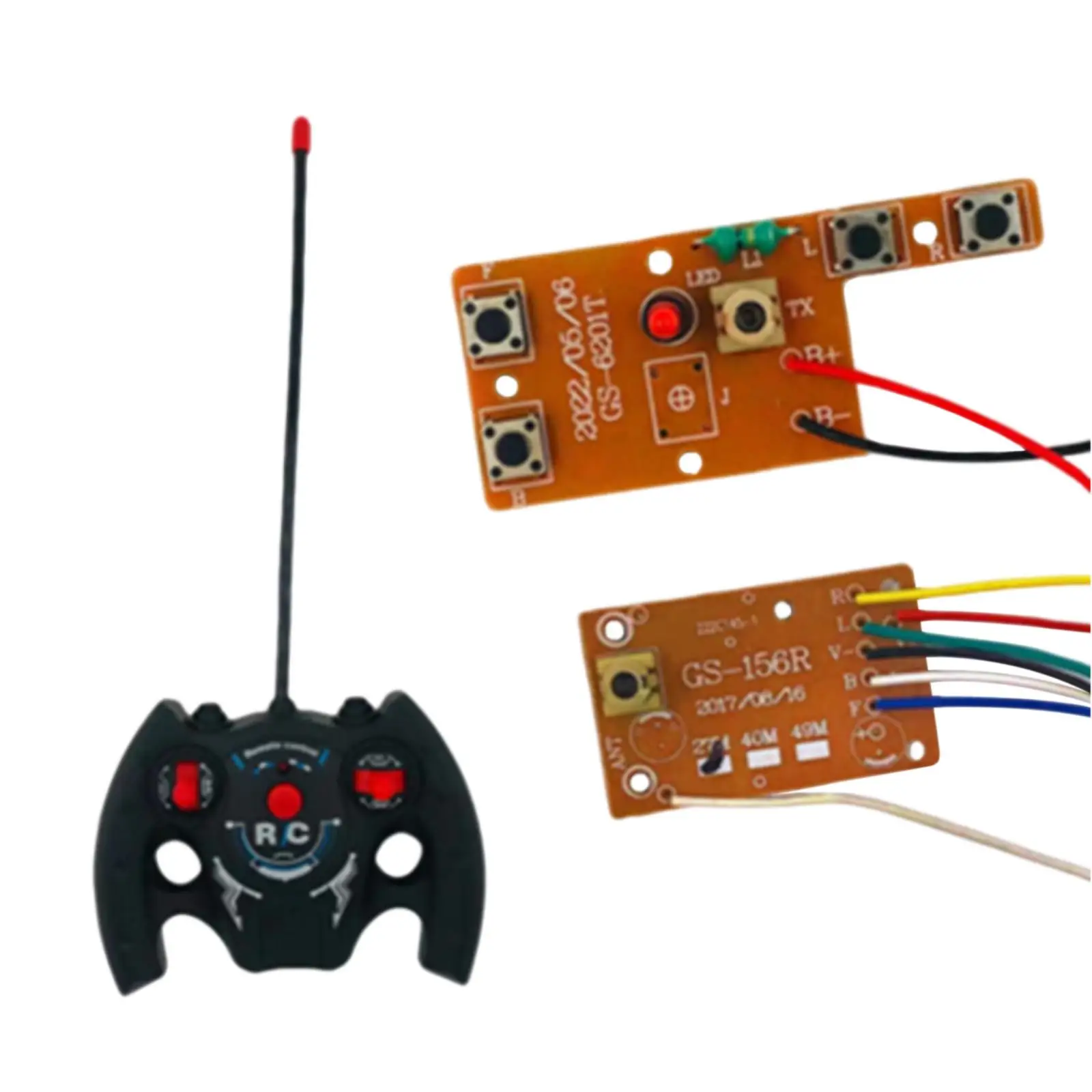 Scheda trasmettitore Scheda ricevitore Sistema radio 27 MHz 4CH con telecomando per camion modello di nave Accessori auto RC