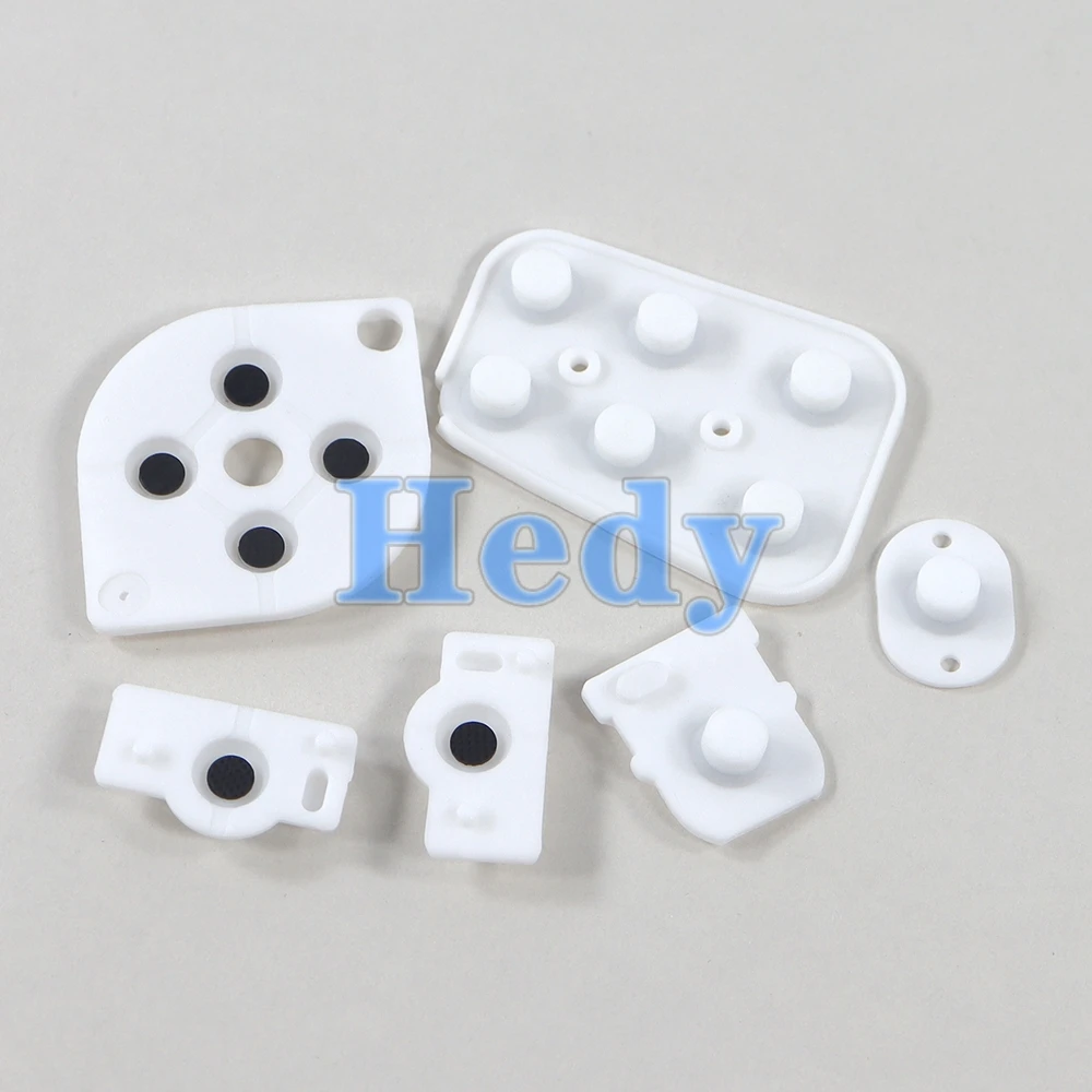 N64 컨트롤러 조이패드용 교체 고무 수리 부품 1세트, N64 전도성 버튼 실리콘 패드