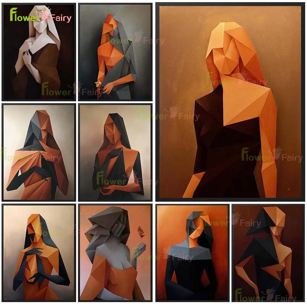 

Abstract Woman Portrait Modern Girl Prints Poster Wall Art Canvas Painting Home Decor Wall Pictures For Living Room Unframed