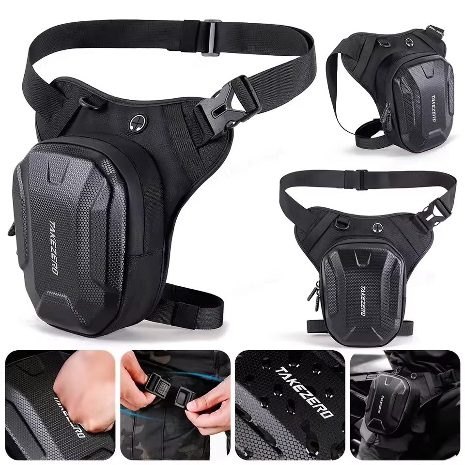 

Мотоциклетная поясная сумка для ног, портативная водонепроницаемая боковая сумка для ног, поясная сумка для багажа, мотоциклетный кошелек для мобильного телефона, поясная сумка