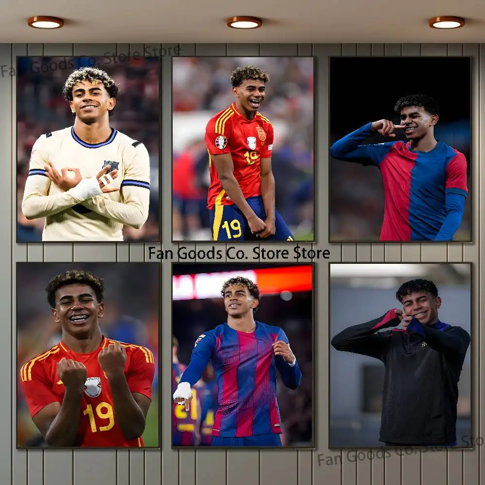 Anime L-Lamine Y-Yamal Poster Home Gym Football Basketball Prints Wall Stickers Paintings for Home Living Room Decor