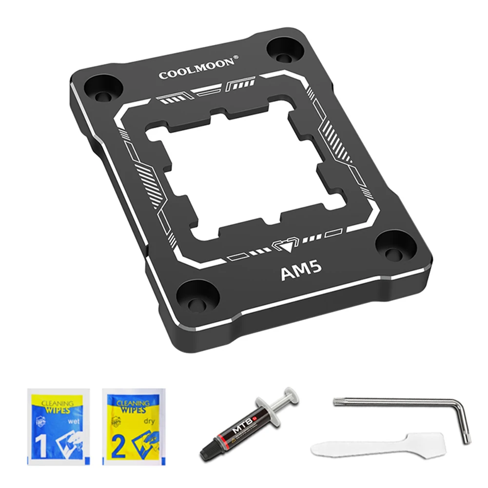 COOLMOON AMD-ASF AM5 CPU Bending Correction Fixing Buckle AMD RYZEN 7000 SERIES Fix Substitute CNC Aluminum CPU Corrector Frame