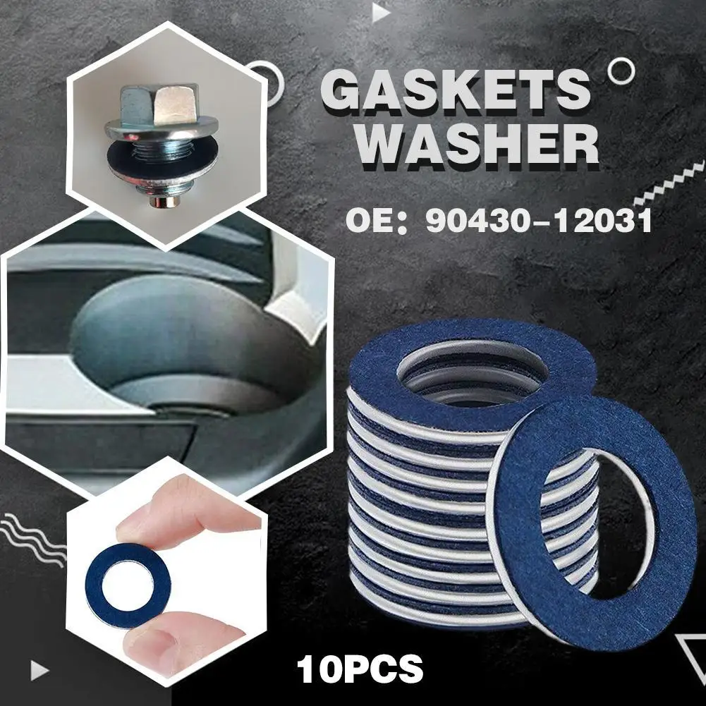 10 Stuks 12Mm Gat Moer Afdichting Olie Pan Olie Afvoer Schroef Pakking Wasmachine Geschikt Voor Toyota/Toyota 90430-12031 90341-12012 E7u5