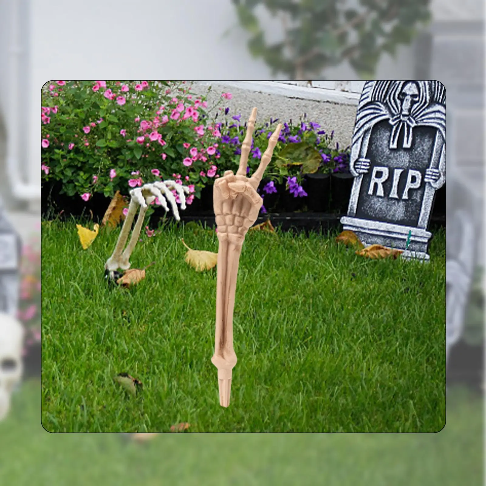Halloween Garden Decorations Skull Arms Lawn Stake Windproof Reusable Yard and Garden Decorations Outdoor Figure for Grave Scene