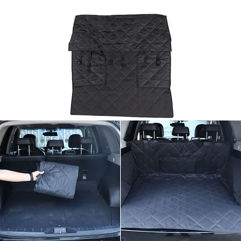 

Black Cargo Liner Extendable Trunk Carpet Waterproof Pet Dog Mats Mat Car Interior Accessories For Subaru Forester SJ 2013-2018