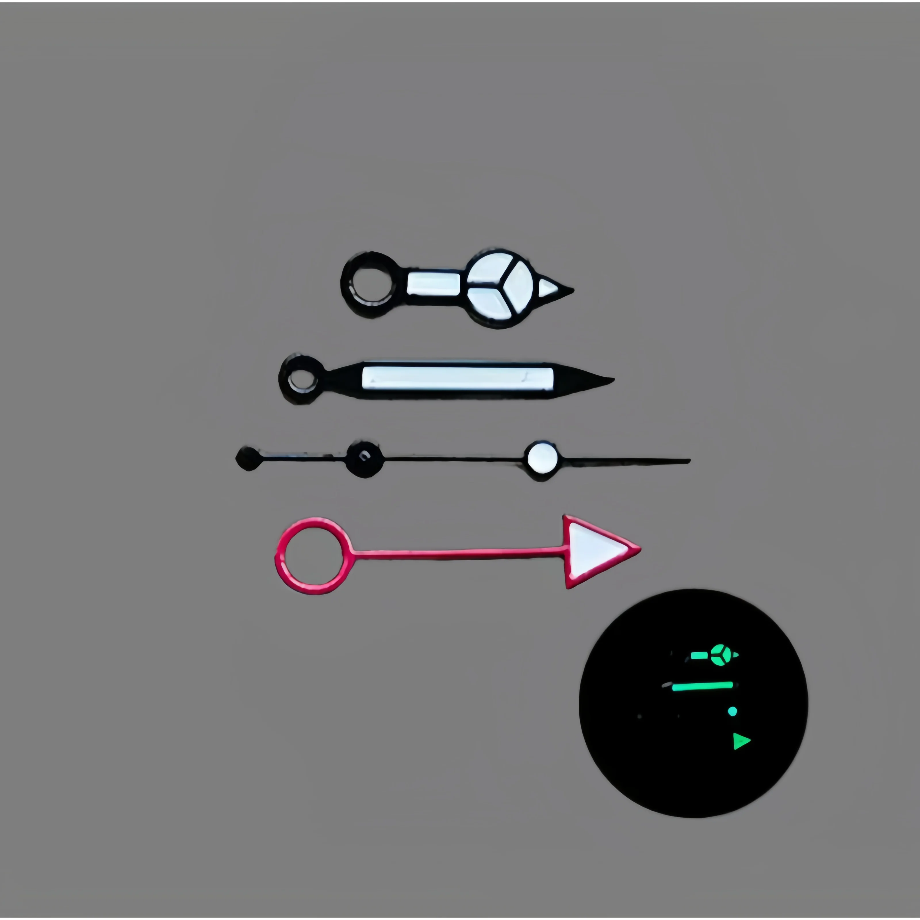 

NH34 GMT watch hands fits Green Luminous for NH34 automatic movement watch accessories watch hands