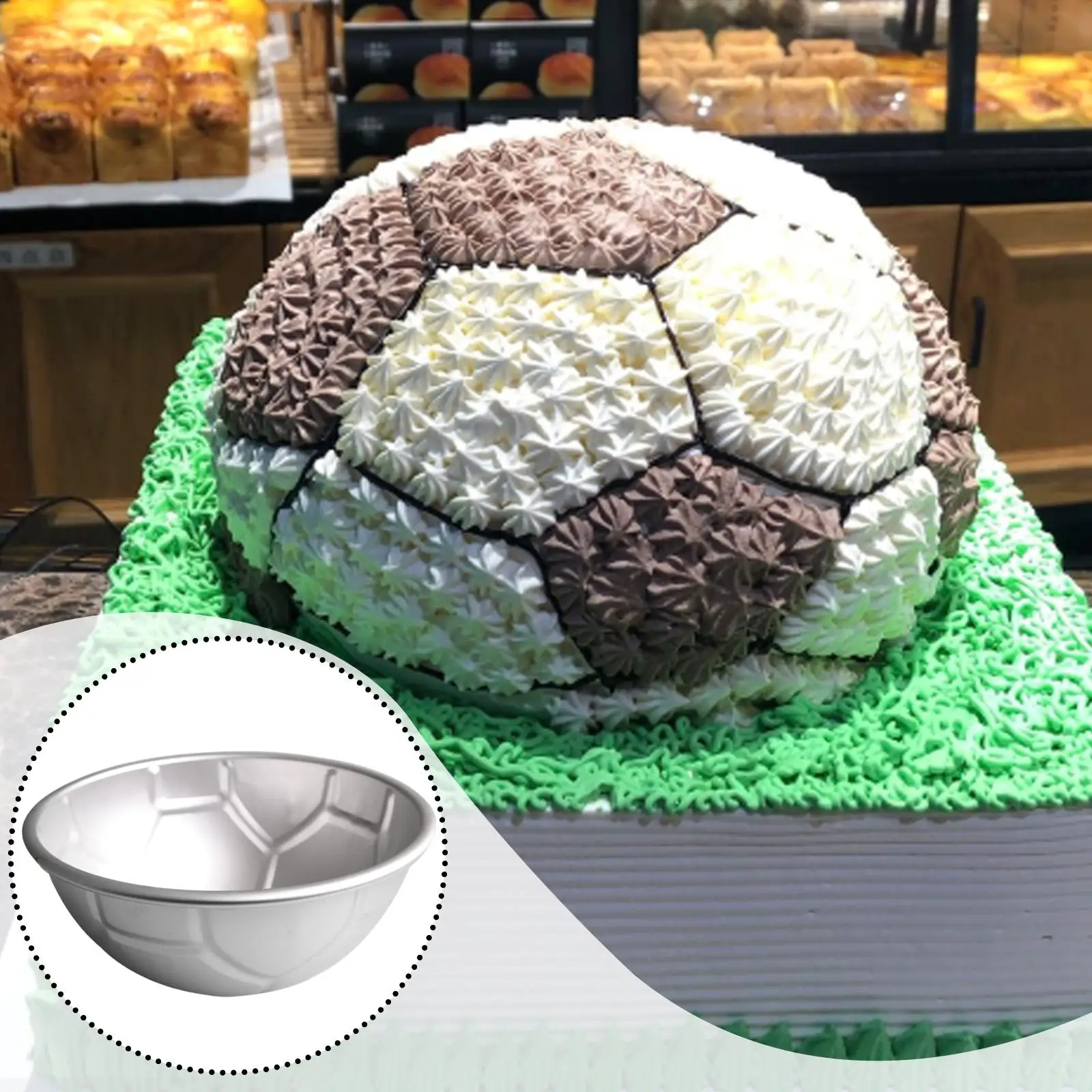 

Sphere Cake Pan Nonstick Football Molds for Birthday Wedding Anniversary
