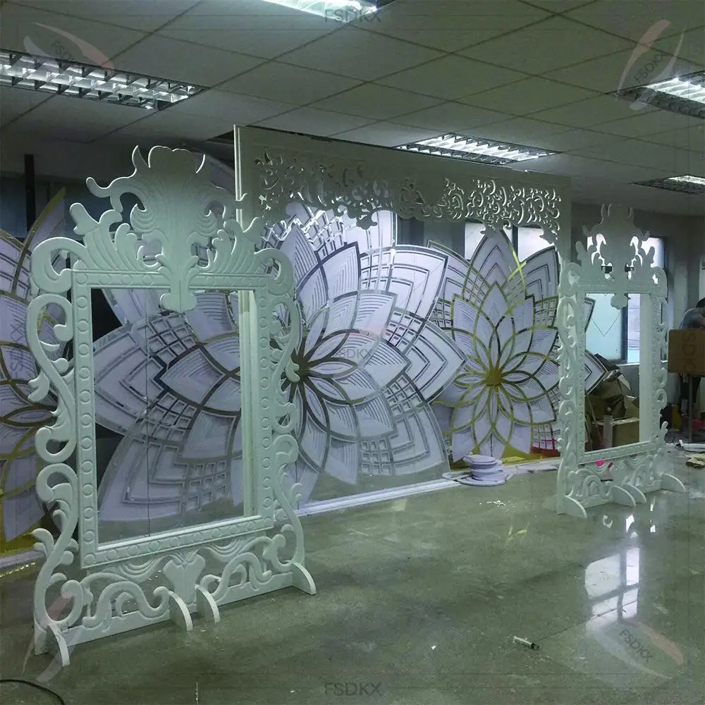 

Backdrop Event Stage White Acrylic/pvc Stage Background Wedding Event Arch Stand Design