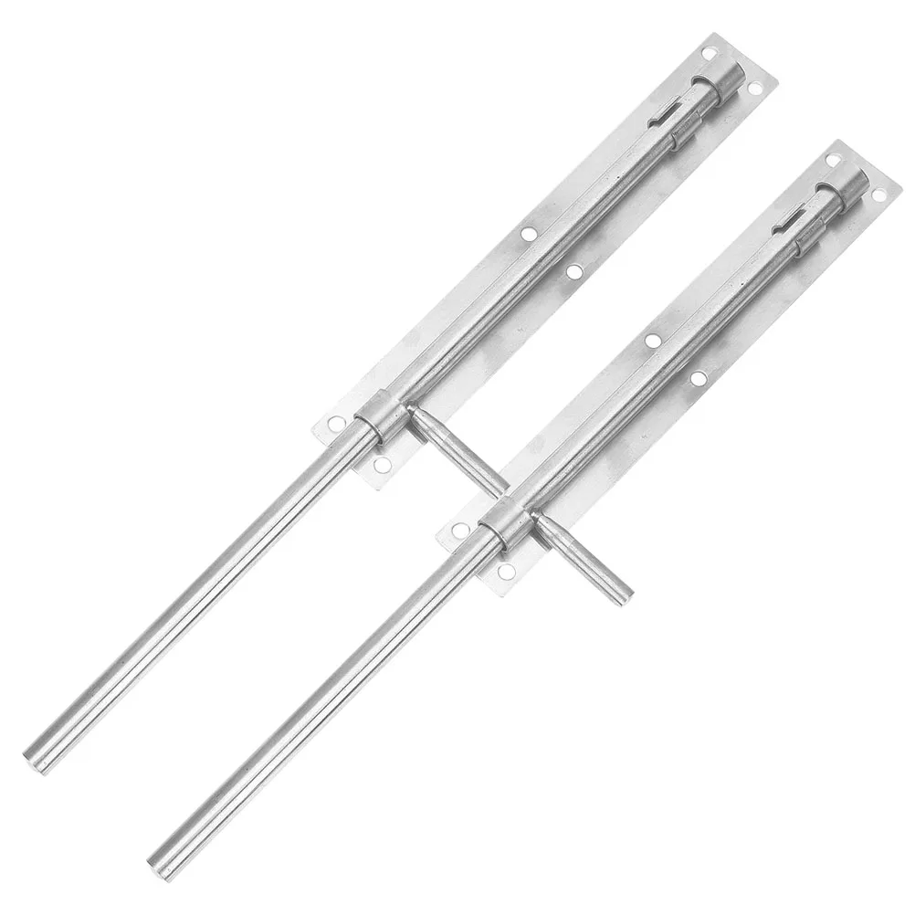 

2Pcs Versatile Slide Bolt Latch Heavy Duty Floor Latch for Single Double Gates Wooden Doors Security Cane Bolts for Gates