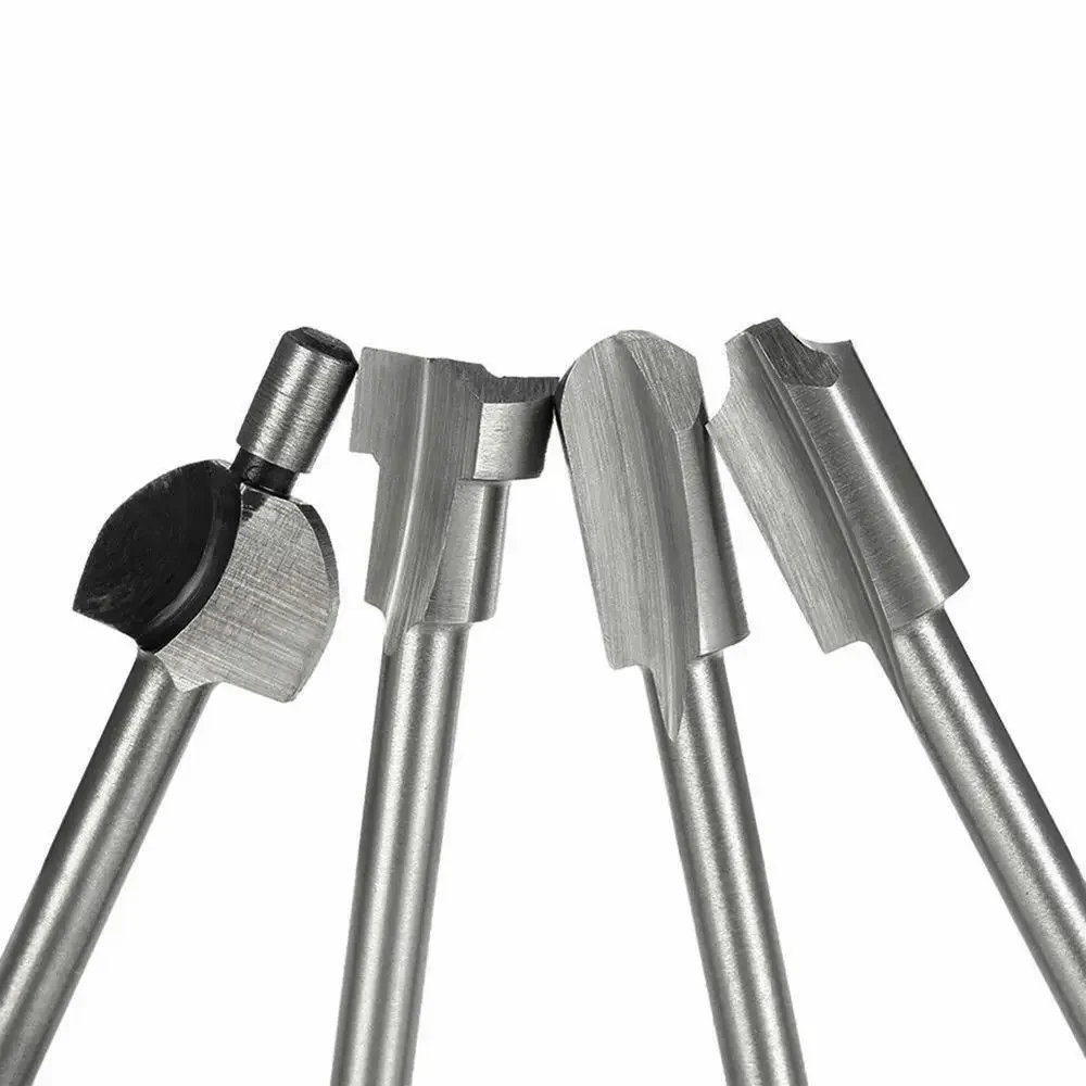 Mèches de menuiserie à tige de 1/8 "3mm, mèches de toupie HSS fraise à bois, outil rotatif Dremel 10 pièces