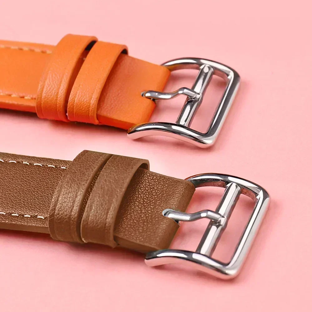 Leather Watch band for Apple Watch Straps 46mm 44mm 41mm 45mm 38-42mm 40mm 49mm bracelet iWatch series 10-Ultra 9-8-7-SE-6-5-4-3 view 5