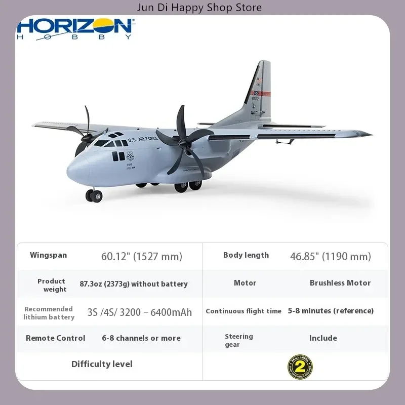 

Horizon Hobby EC-1500 с двойным дистанционным управлением, самолет с фиксированным крылом, 1,5 м, транспортная модель, радиоуправляемые самолеты для хобби и игрушек