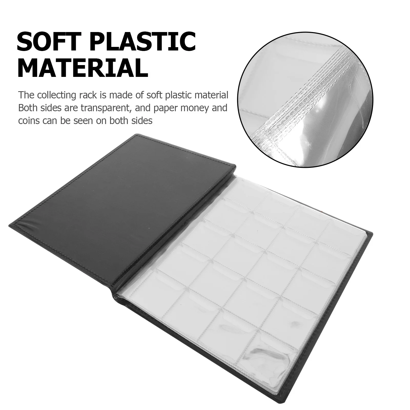1 قطعة ألبوم جمع العملات الفضية PU 200 شبكة حامل العملات المعدنية كتاب لهواة جمع العملات المعدنية ميداليات التخزين المنظم #4