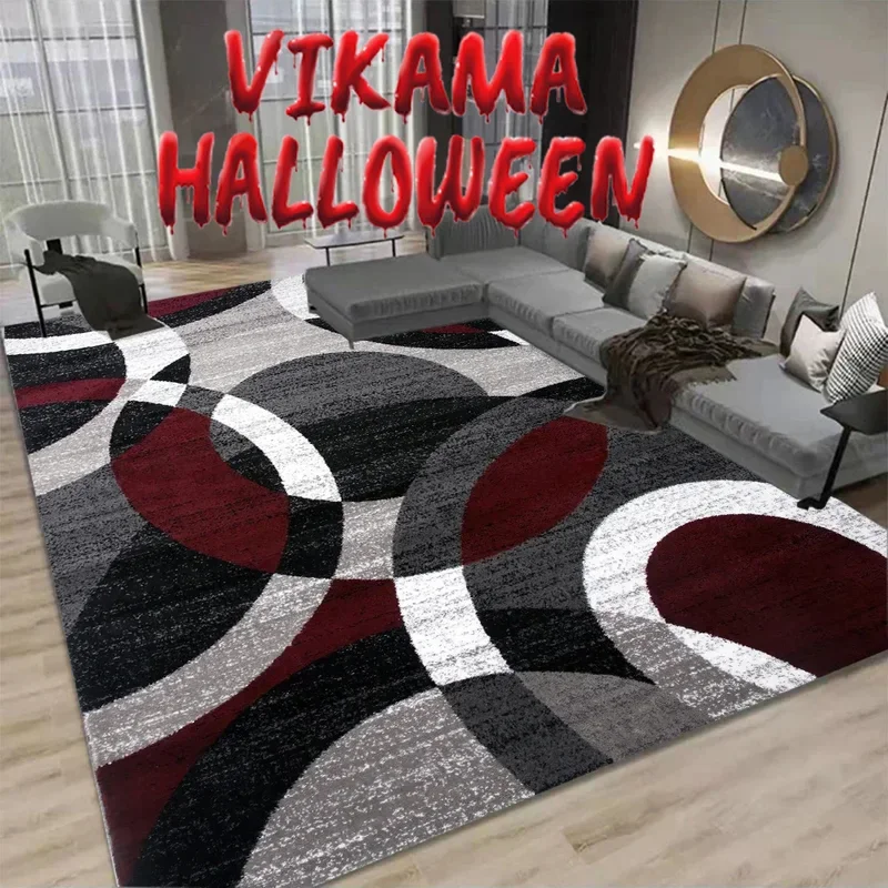 VIKAMA Scandinavian Geometric Modern Crystal Pile Sofa Bathroom Bedside Back Dirty Resistant Anti-Slip Machine Washable Rugs