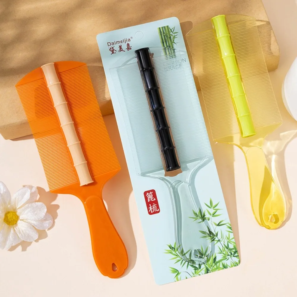 المحمولة على الوجهين الخيزران القمل مشط إزالة القشرة فروة الرأس فائقة الكثافة التطهير فروة الرأس مشط المهنية السلس تدليك مشط #2