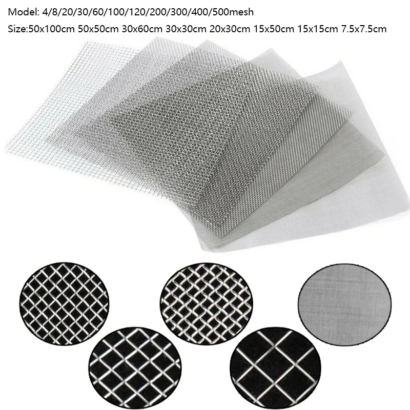 1 Pcs 4/8/20/30/60/100/120/200/300/400/500 Mesh Optional Stainlessy Steel Micron Filter Sub-Plate Screening Food Filter