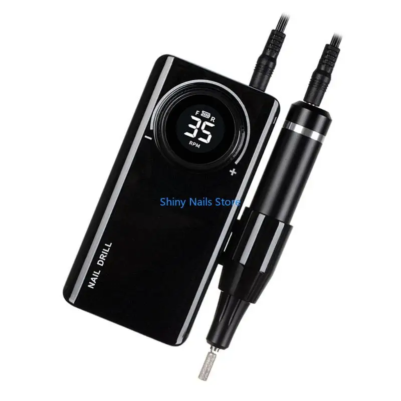 Máquina elétrica da broca do prego 0-35000rpm para unhas acrílicas e pedicure do manicure com 6 bocados broca e faixas