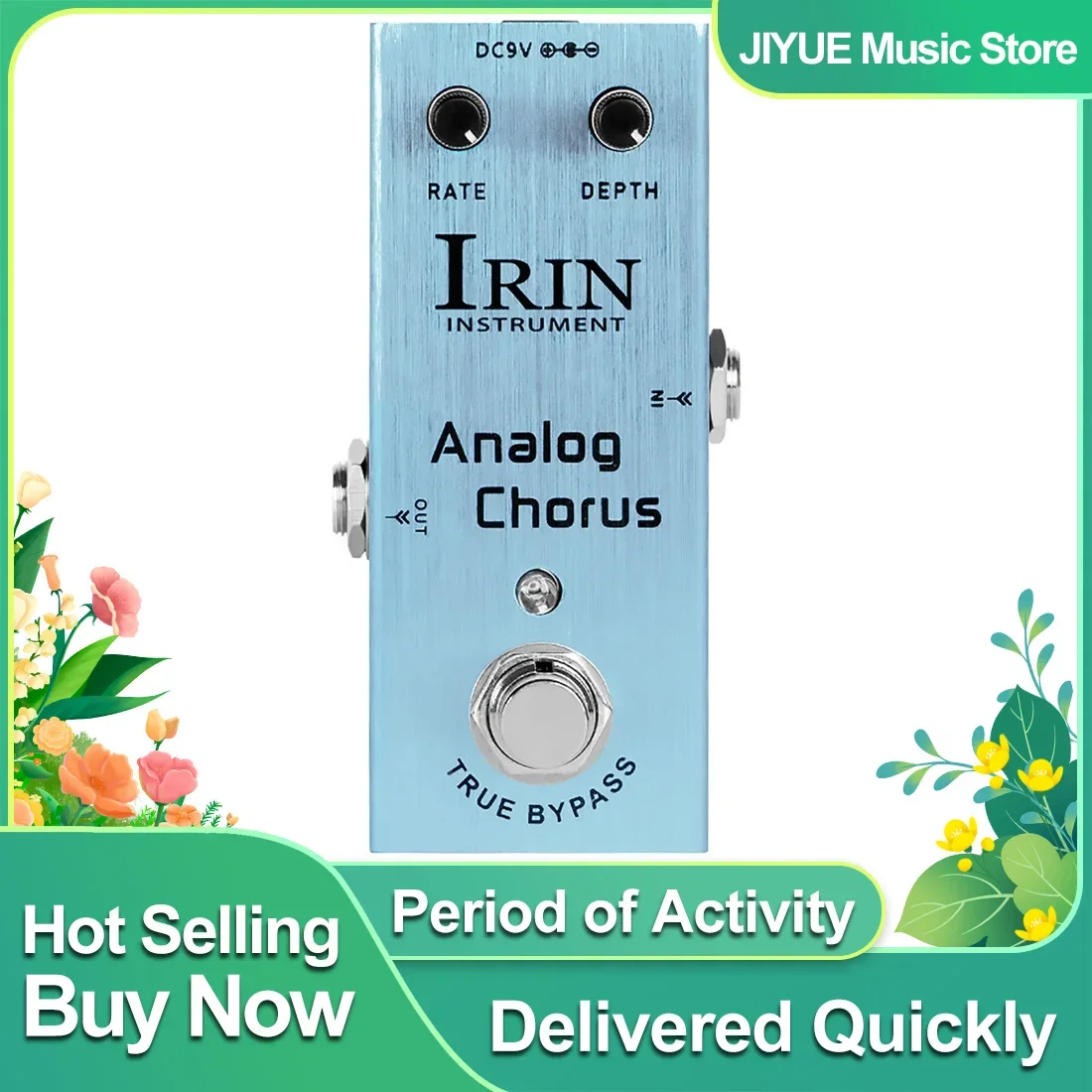 

IRIN AN-08 аналоговая педаль эффектов для электрогитары, аналоговая схема, эффекты хору, педаль True Bypass, аксессуары для гитары