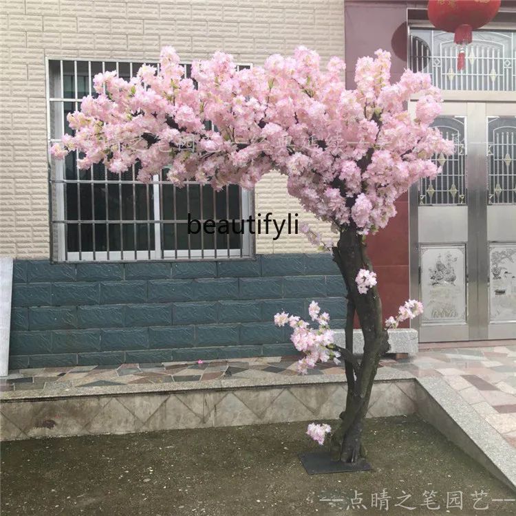 

Artificial Cherry Tree Fake Trees Large Plant Peach Tree Indoor Living Room Happiness Tree Decoration