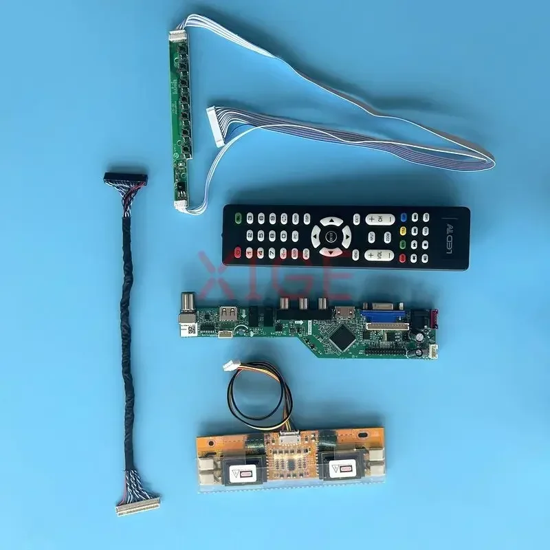 

For LM170E01 LM170E02 LM170E03 LM181E04 Driver Board LCD Screen 30-Pin LVDS 1280*1024 DIY Kit TV Analog AV+HDMI+VGA+IR+USB 4CCFL