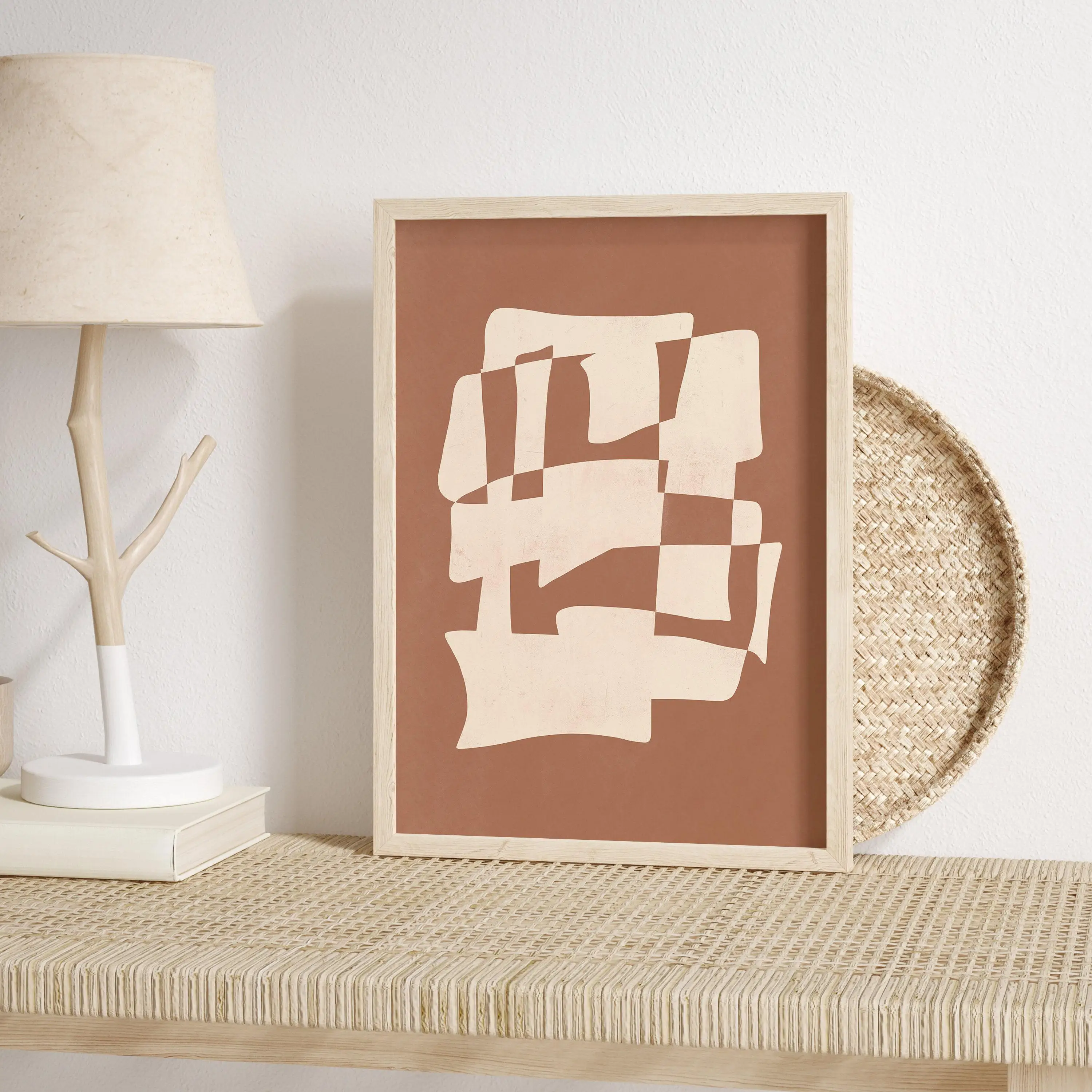 2026 Minimalist Abstract Folk Art Prints Colourful Bohemian Botanical Canvas Prints for Home Bedroom, Living Room,Office,Decorat