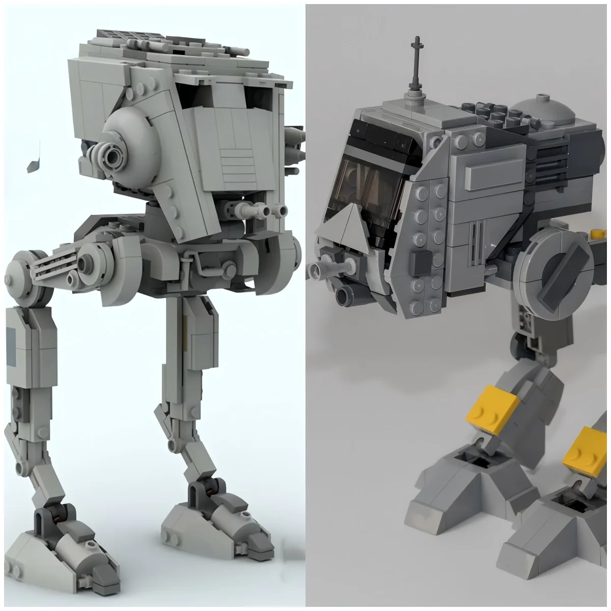 DIY MOC AT-ST miniature building kit with .highly suitable for enthusiasts to use it as a birthday gift for building block toys
