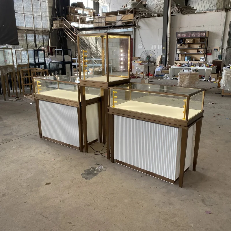 

Customize.Hongzhan Elegant Jewelry Display Cabinet Set with LED Lighting and Lockable Storage
