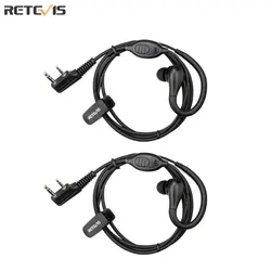 Retevis EEK007 2Pin Earhook Earpiece Walkie Talkie Earphones For Retevis RB618 H777 RT622 Two Way Radio For Kenwood/Baofeng