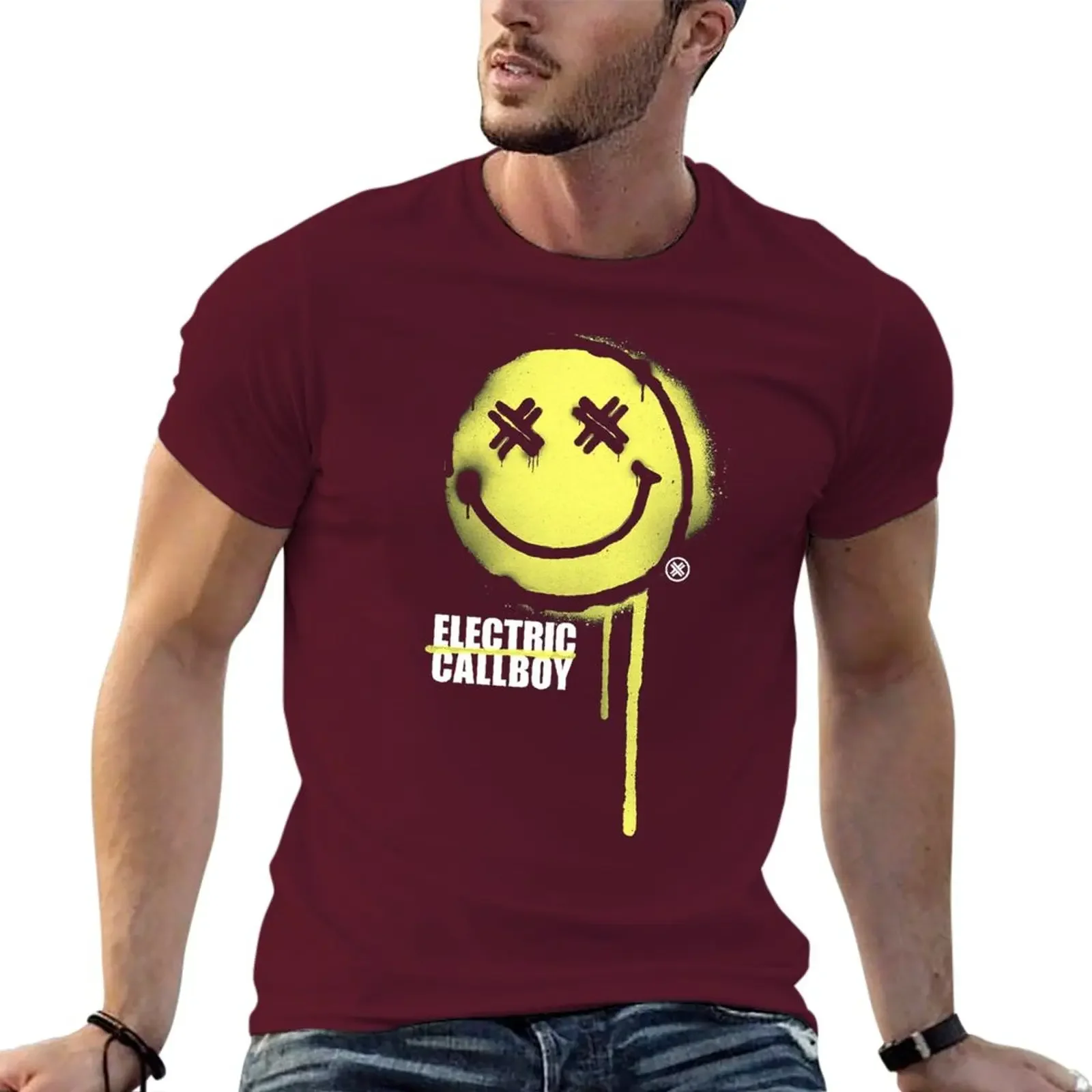 Tops TeeT Shirt  Tshirt mens summer Tops Hattor New $awesome Electric callboy$ T-Shirt boys white t shirts Blouse mens graphic