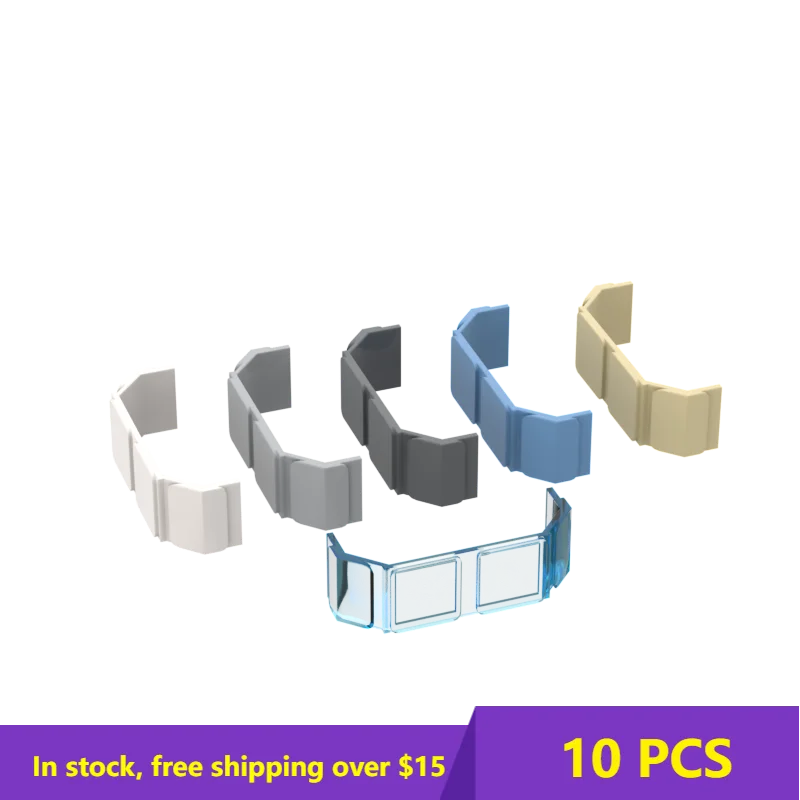 10PCS MOC Bricks 17457 2X6X2 Train Windshield for Building Blocks Parts DIY Construction Christmas Gift ToysFor Children