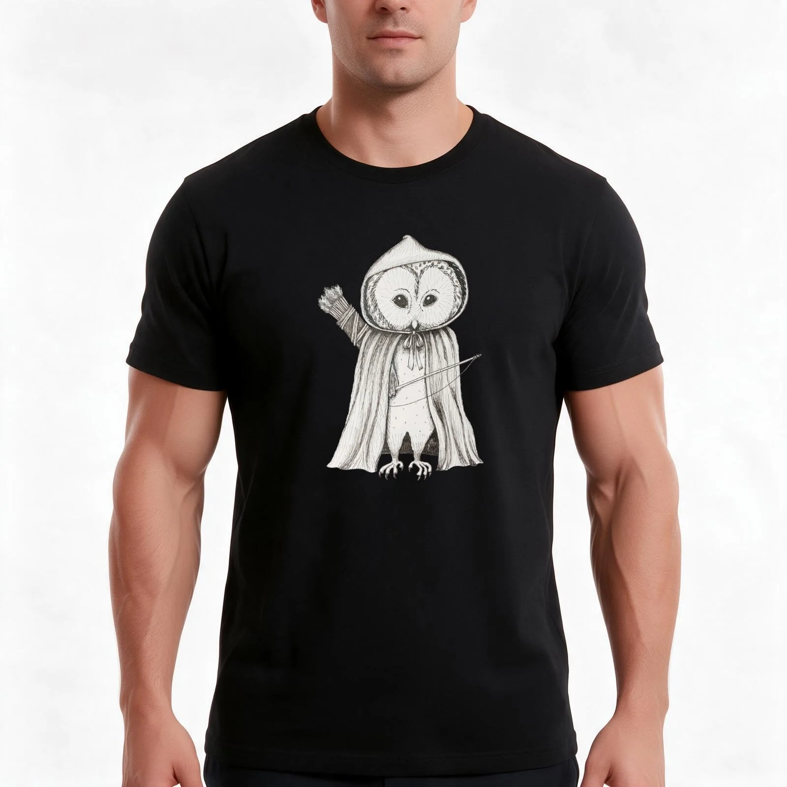 Robin Hoot T-Shirt, Summer Casual Cotton Tee, Oversized Streetwear Tops, Vintage Graphic Print, Loose Fit Short Sleeve