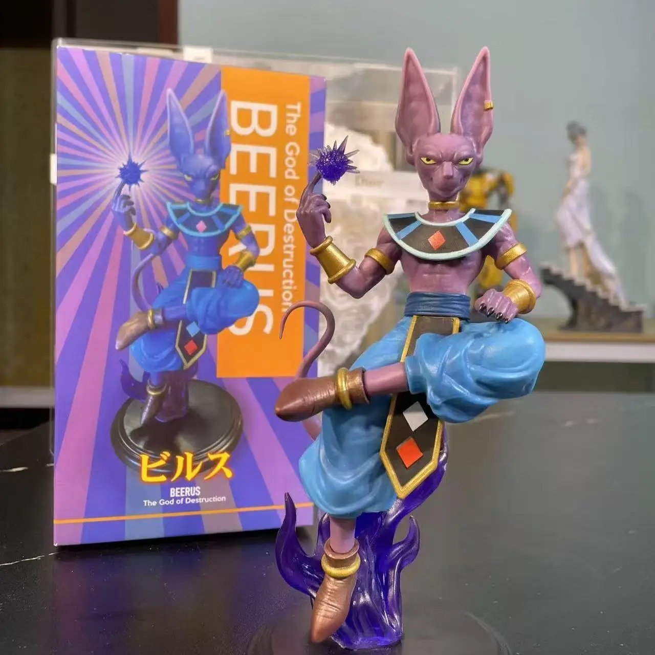 

Anime Dragon Ball Figure God Of Destruction Beerus Sitting Model Figurine Doll Statue Collection Decoration Toy Gift