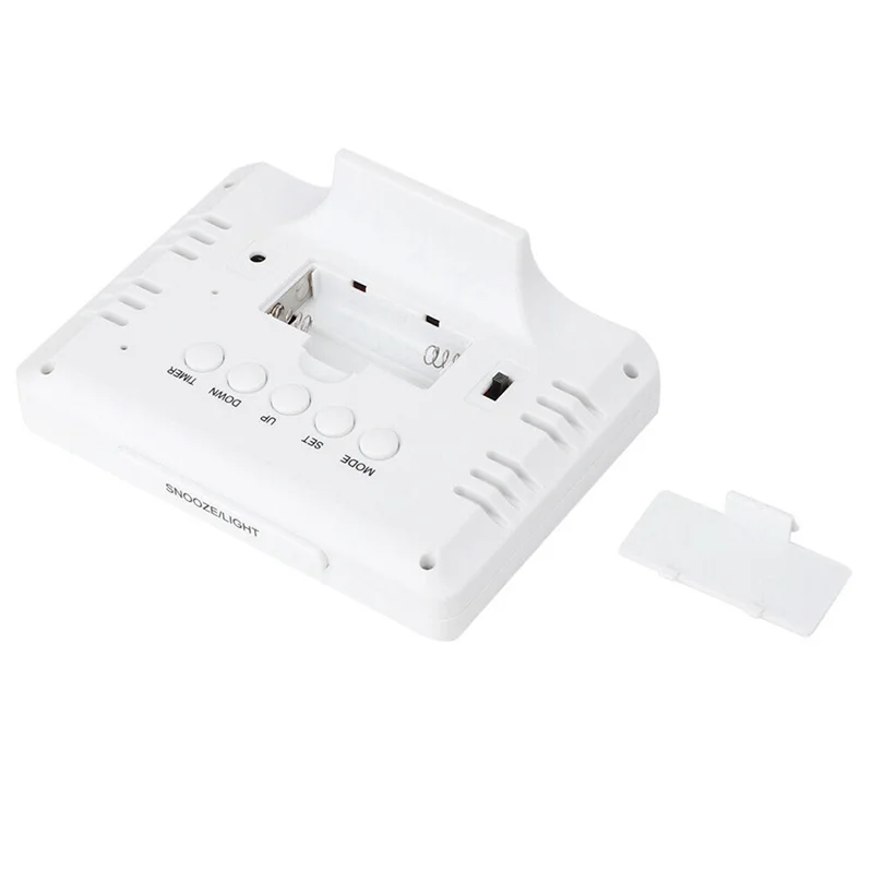 AT43-3X شاشة كبيرة ملونة LCD منبه مكتبي إلكتروني مع عرض تاريخ درجة الحرارة