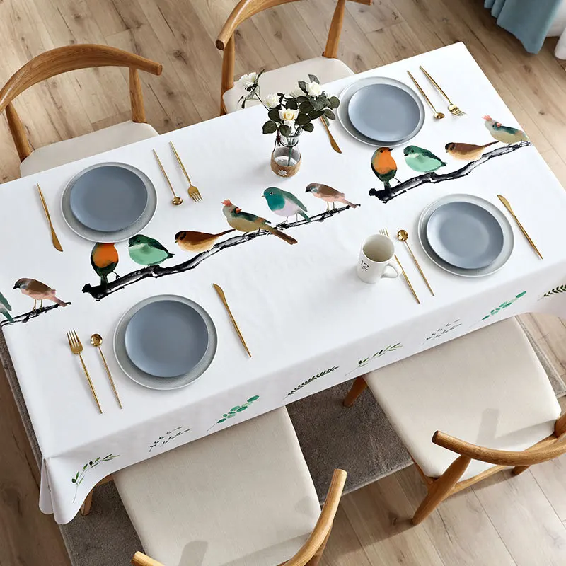 Animal Black And White Tablecloth Living Room Kitchen Rectangular Waterproof Tablecloth Home Dining Table Coffee Table Decoratio