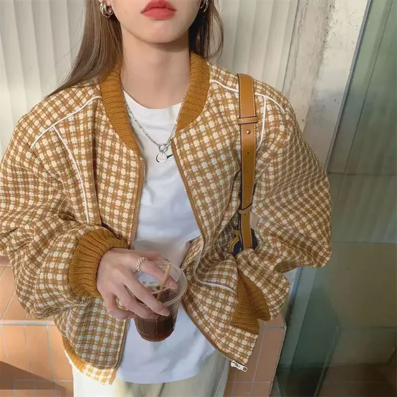 Student Spring New Korean Loose Temperament Houndstrap Popular Baseball Suit 3