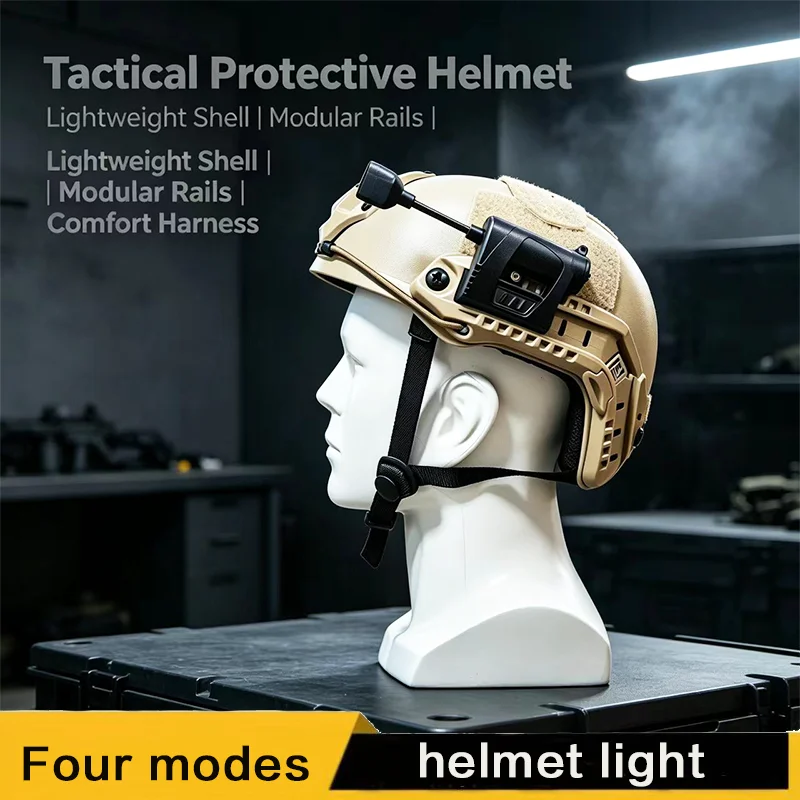 Tactical helmet lamp MPLS, night lighting helmet lamp, multifunctional helmet lighting flashlight, hunting lighting system