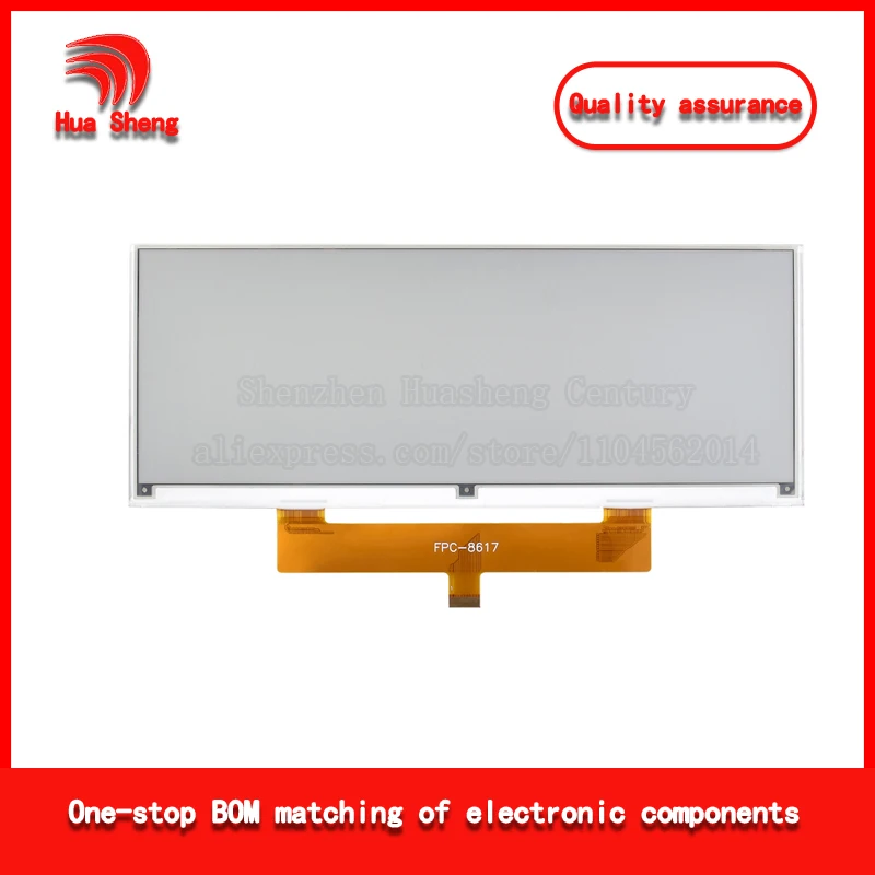 10.85 Inch E-Paper Red Yellow Black White Electronic Ink Screen Bare Screen 1360×480 Pixels Spi Support Hat Standard