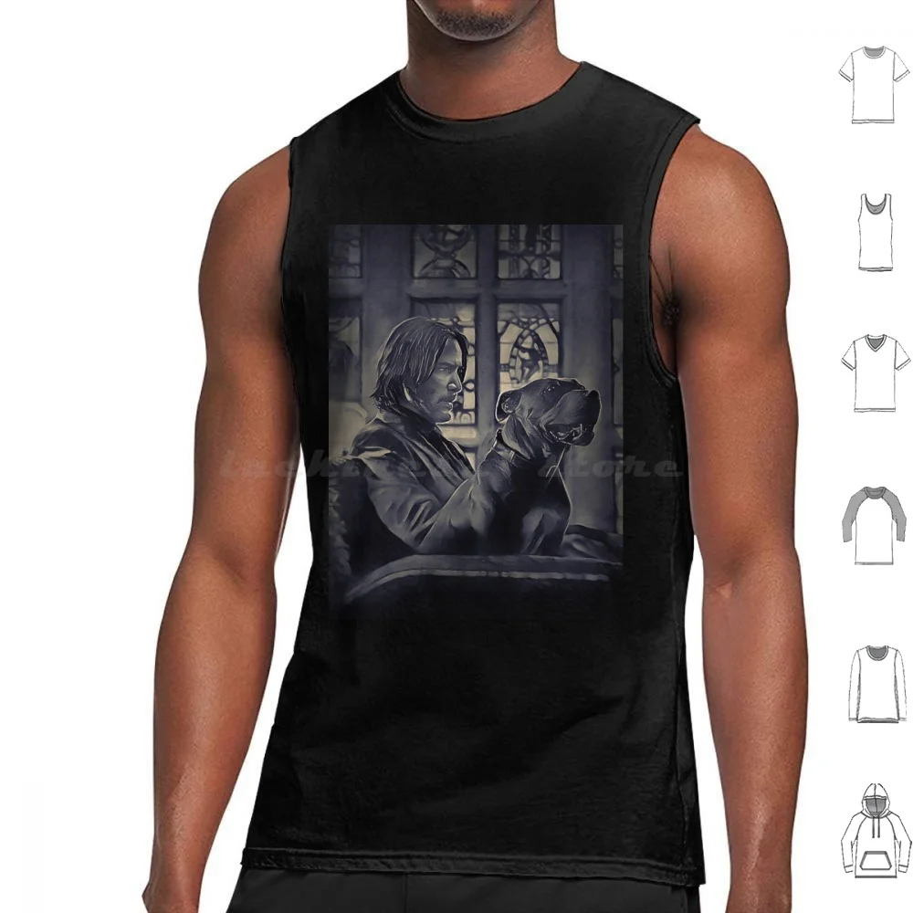 John Wick The Movies Tank Tops Print Cotton John Wick Keanu Reeves Keanu Wick John Reeves Movie Matrix Movies The Matrix