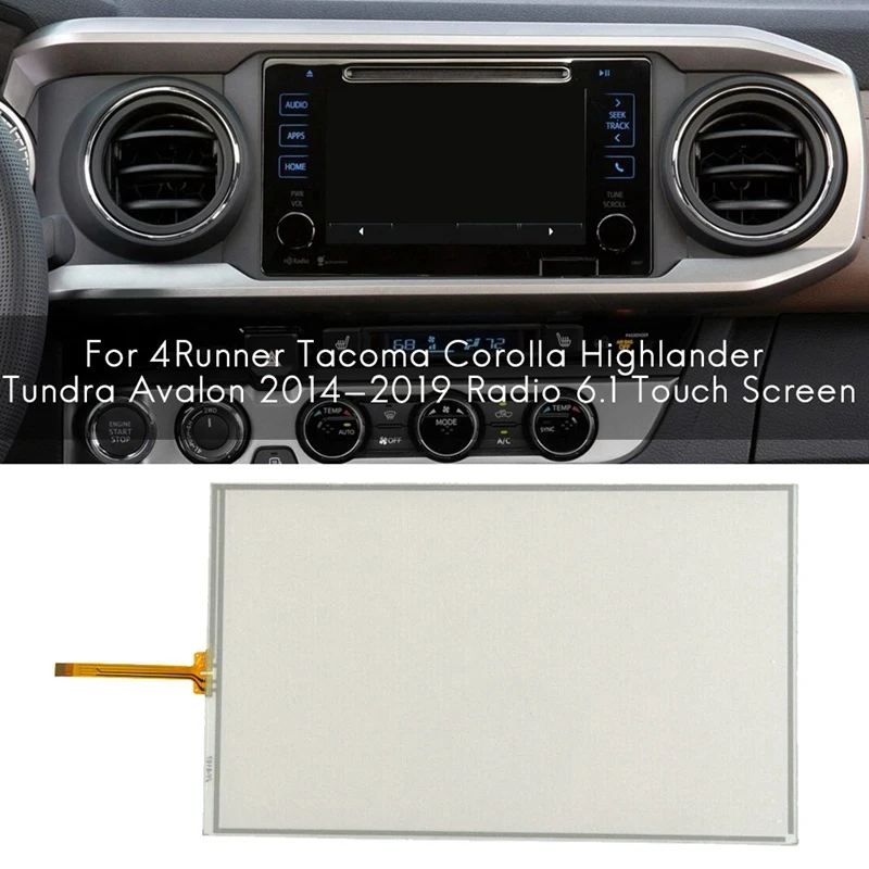 6.1 Inch Press Screen Panel Glass Digitizer For TOYOTA 4Runner Tacoma Corolla - 2014-19 Radio Navigation 6.1Inch