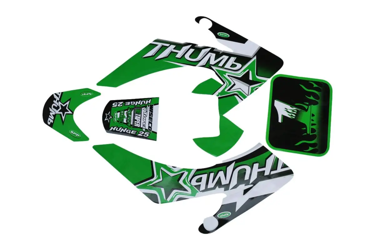 دراجة نارية ملصق لاصق لامع ورائع أحمر أزرق أصفر أخضر سباق الدراجات النارية Kohis ملصق Crf50 ملصق ل CRF 50cc حفرة الترابية دراجة مائي #4