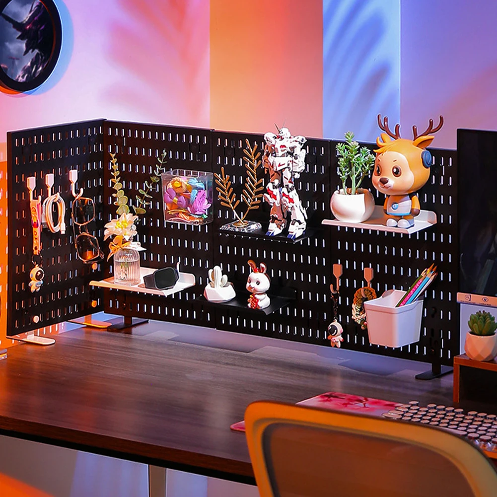 رف تخزين لوحة الحائط Pegboard بدون ثقب الوتد لغرفة الدراسة وغرفة المعيشة وغرفة الألعاب