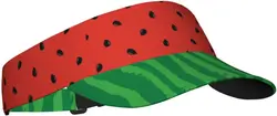 Funny Watermelon Print Visor Cap Sun Hat for Women Men Teens for Sport Beach Tennis Golf Running Hiking Adjustable Cap