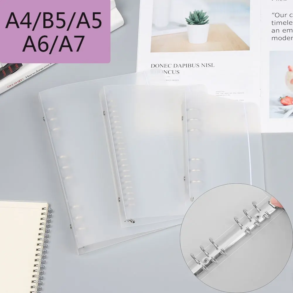 A4/B5/A5/A6/A7 New Vintage Plastic Shell Refillable Journal Diary File Folder Ring Binder Notepad Cover Notebook Shell