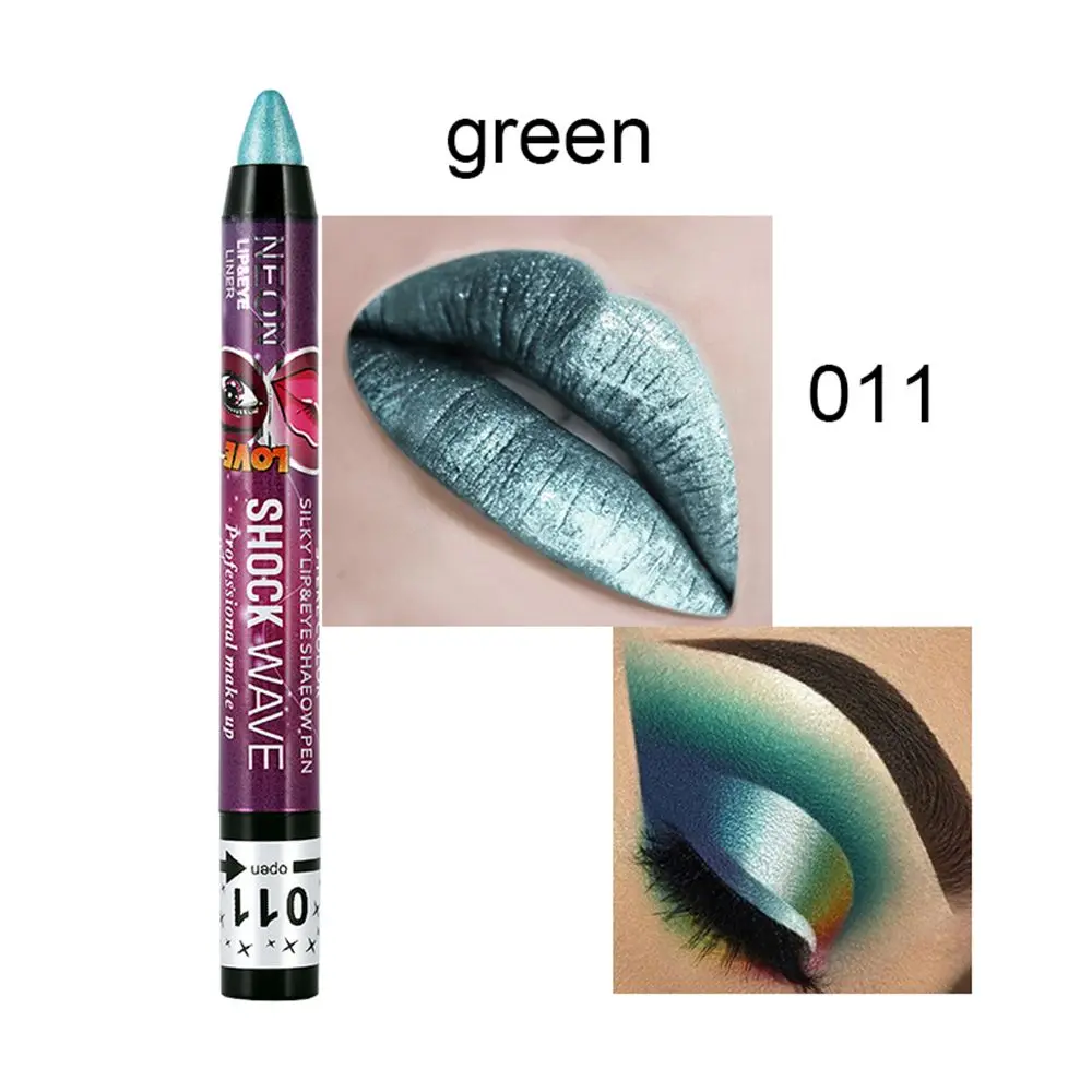 

Makeup Tools 2 In 1 Long Lasting Waterproof Lip Pencil Eye Shadow Stick Glitter Shimmer Eyeshadow Stick Pen