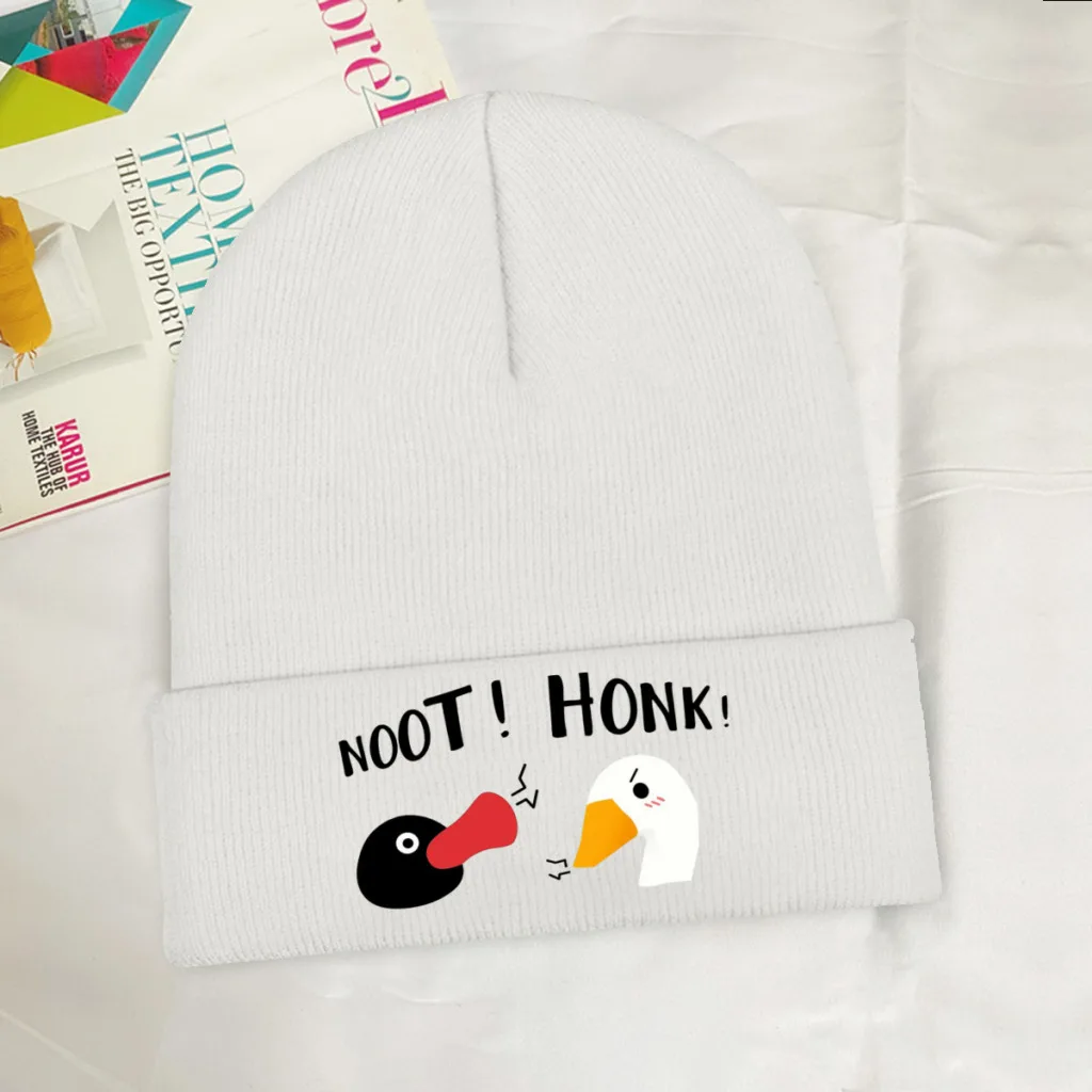 

Untitled Goose Groundskeeper Game Skullies Beanies Caps Noot Vs Honk Knitted Winter Warm Bonnet Hats Unisex Ski Cap