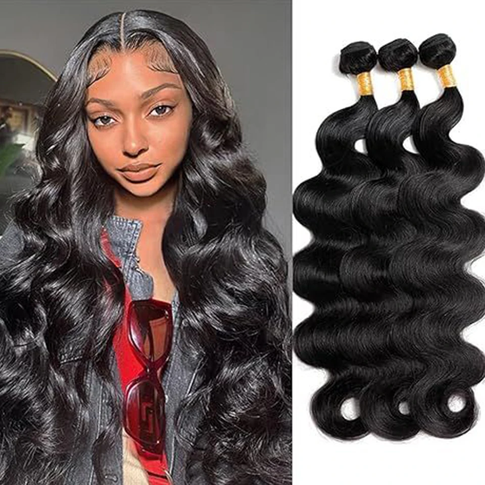 

Sleek Peruvian Body Wave Human Hair Bundles Natural Color Human Hair Weave 8 To 32 34 36 Inch Remy Human Hair Extensions